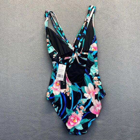 La Blanca Women's Multi Strap Cross Back One Piece Swimsuit Size 4,Beach,NEW - Picture 4 of 13